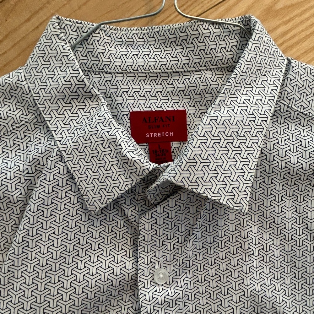 Alfani Monochrome Geometric Shirt